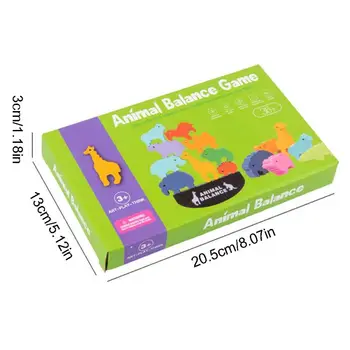 

Wooden Stacking Animal Interlock Toys Balancing Blocks Games Toddler Educational Toys