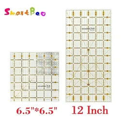 Règles de couture pour Patchwork acrylique, Fluorescence, marque jaune, système britannique, anglais, pouce, épaisseur de 3mm 