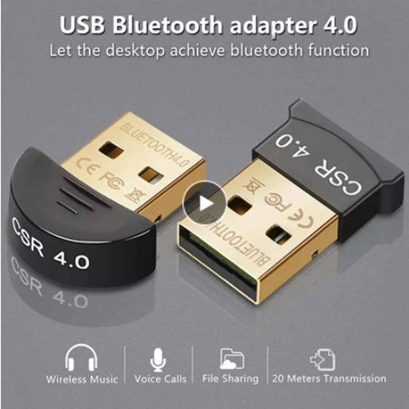 Adaptador Bluetooth para ordenador de escritorio, dispositivo inalámbrico externo con auriculares, ratón 4,0, SIN controlador 5,0, USB, Bluetooth