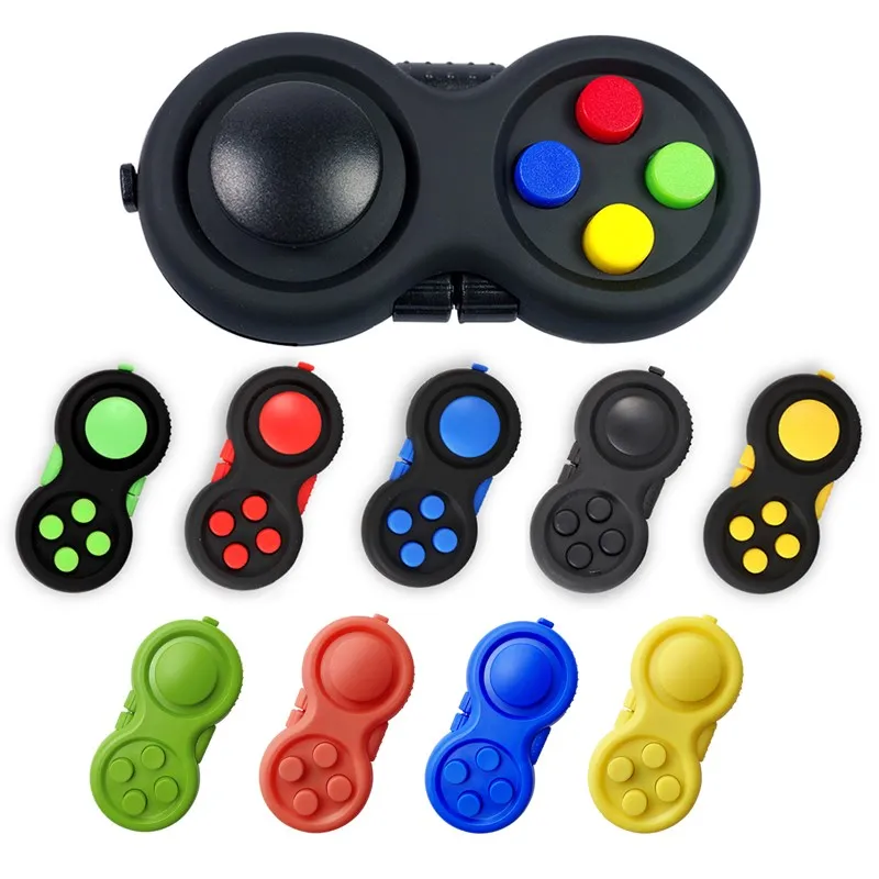 Fidget Toy Rainbow Handle Fidget Toy Classic Controller Game Pad Fidget Focus Toy ADHD Anxiety and Stress Relief
