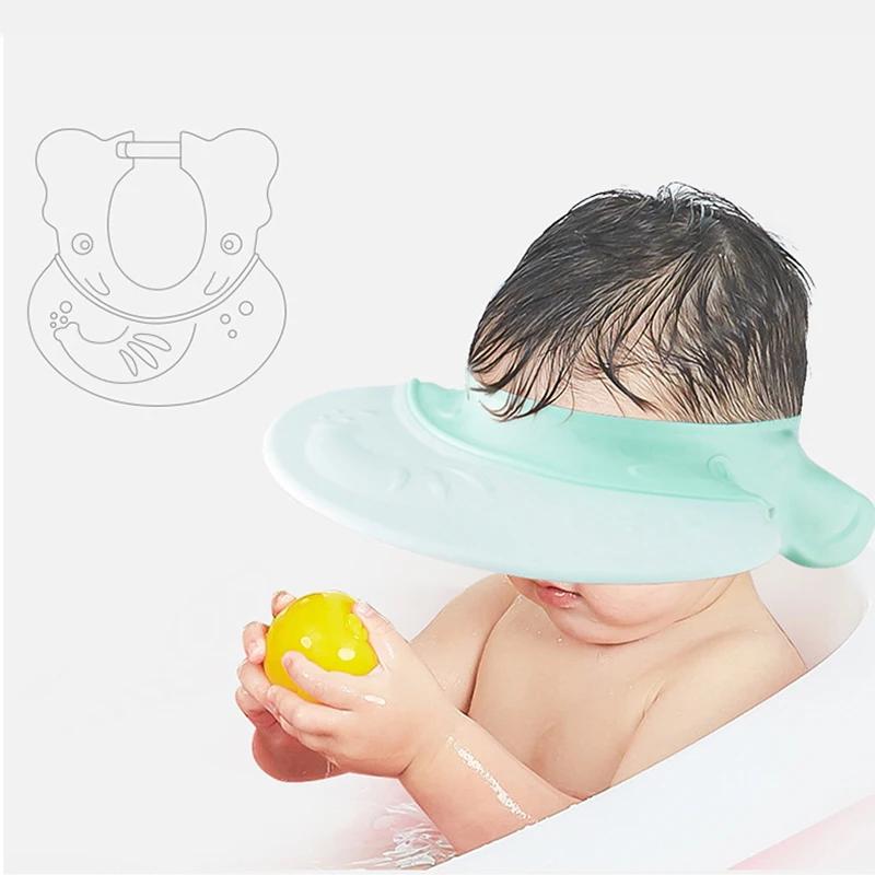 Children Waterproof Cap Safe Baby Shower Kids Bath Visor Hat Adjustable Protect Eyes Hair