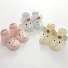 Весенне-летние тонкие носки в упаковке для малышей, детские Нескользящие носки со слоном, xue bu wa, хлопковые носки для новорожденных