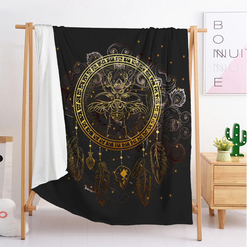 

new Bohemian pattern export Large and small size throwing blanket sleeping blanket flannel blanket noble and elegant bedding