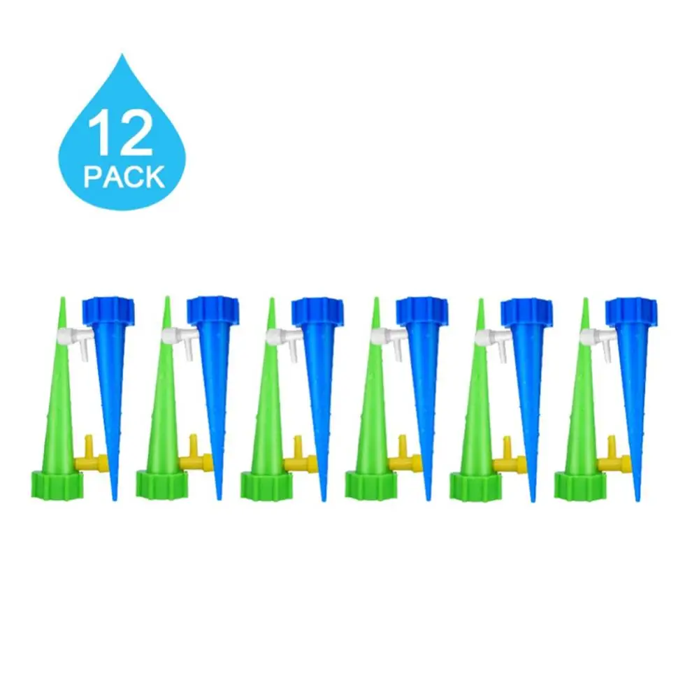 Садовый 12 шт. диспенсер для воды для растений автоматическая система полива ногтей регулируемый поток воды капельное орошение полив оборудование комплект - Цвет: 12pcs