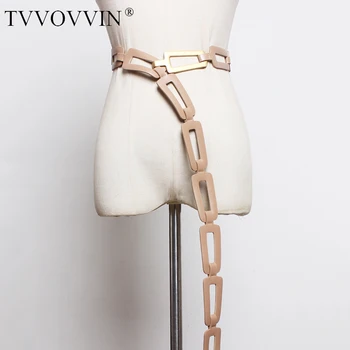 

Pu Leather Multicolor Black Split Joint Long Wide Belt Personality Women New Fashion Tide All-match Spring 2020 1N451