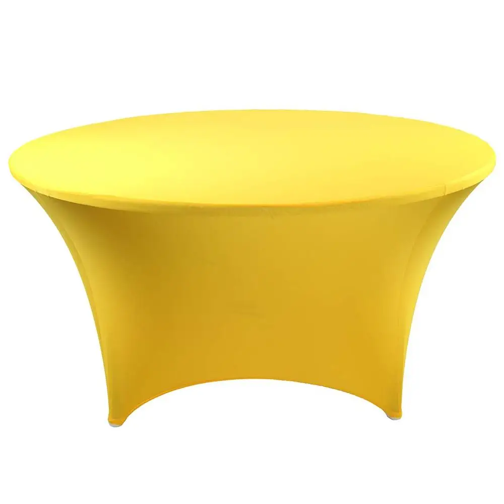 yellow Горячая D60×30inch Королевский Синий лайкра/чехол для стола из спандекса/Скатерть для свадьбы/отеля/банкета/вечерние украшения - Цвет: yellow