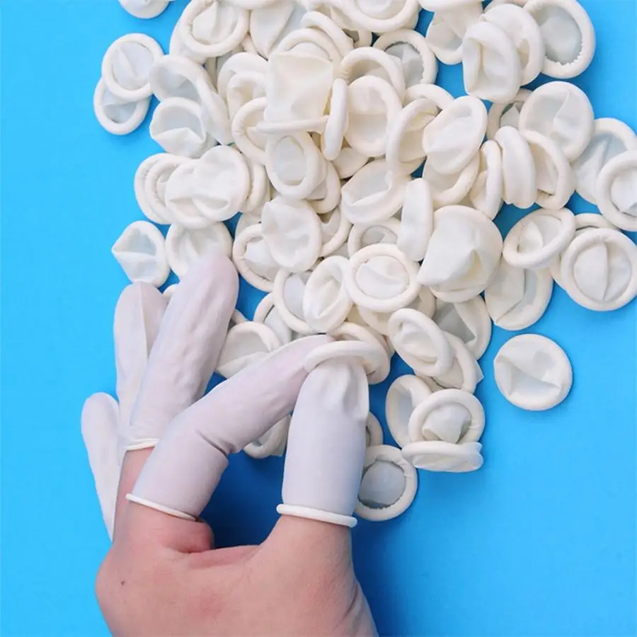 Handschoenen одноразовые латексные напальчники, Антистатическая резиновая защита для кончиков пальцев перчатки для нанесения ногтей