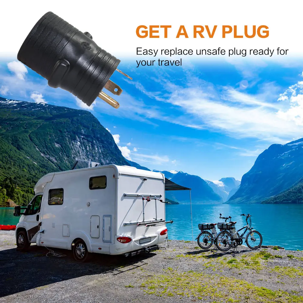Iztoss 125-Вольт 3-контактный Мужской генератор RV штекер Адаптер Twist для 30Amp мужчина к 50Amp гнездовой разъем
