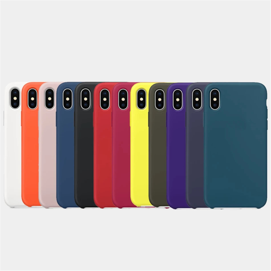 Luxury Official Original Silicone LOGO Case For iPhone 6s 7 8 Plus Liquid Case For Apple iPhone 11 X XS Max XR 11pro MAX Case