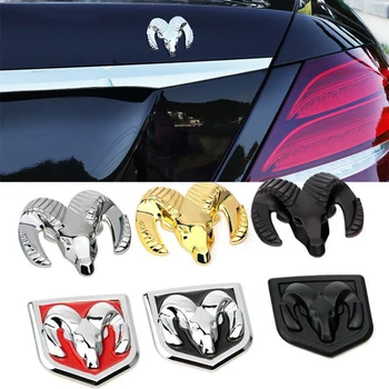 

For RAM Logo Zinc Alloy Car Body Badge Emblems Decal Trunk Stickers for Dodge Journey Charger ram vw bmw jeep MG Ford Decoration