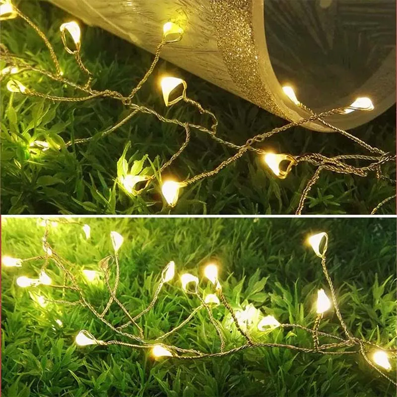 LED Firecracker String Light 2M 200 Bulbs Remote Control 8 Model Fairy Lights Christmas New Year Wedding Party Decoration Lamp (43)