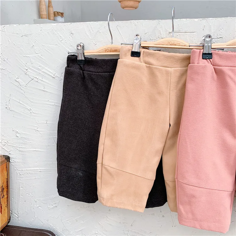 New Stylish Girls Boys Thicken Pants Cotton Autumn Winter Kids Girls Long Pants 1-6 years