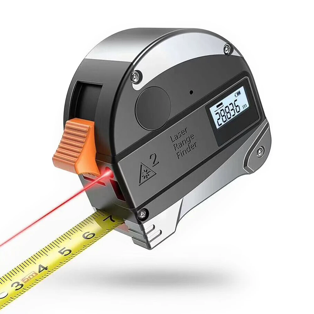30 м цифровой лазерный дальномер измеритель расстояния с рулеткой выдвижной ЖК-измерительная лента инфракрасный дальномер USB датчик