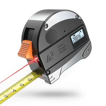 

40M Digital Laser Rangefinder + 5M Tape Measure LCD Measuring Tape USB charging Infrared Range Finder Distance Meter Gauge