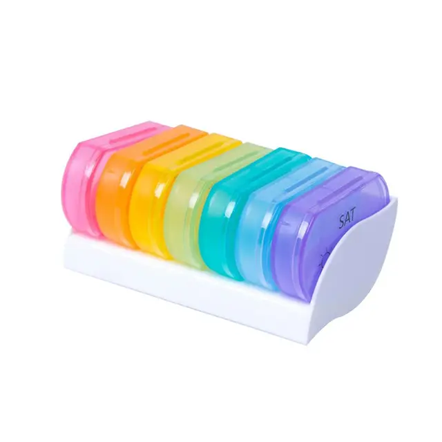 7 dni w tygodniu w stylu rano w nocy uchwyt na pigułki do przechowywania organizator plastikowy pojemnik Case przenośne podróżne pudełeczko na tabletki 4