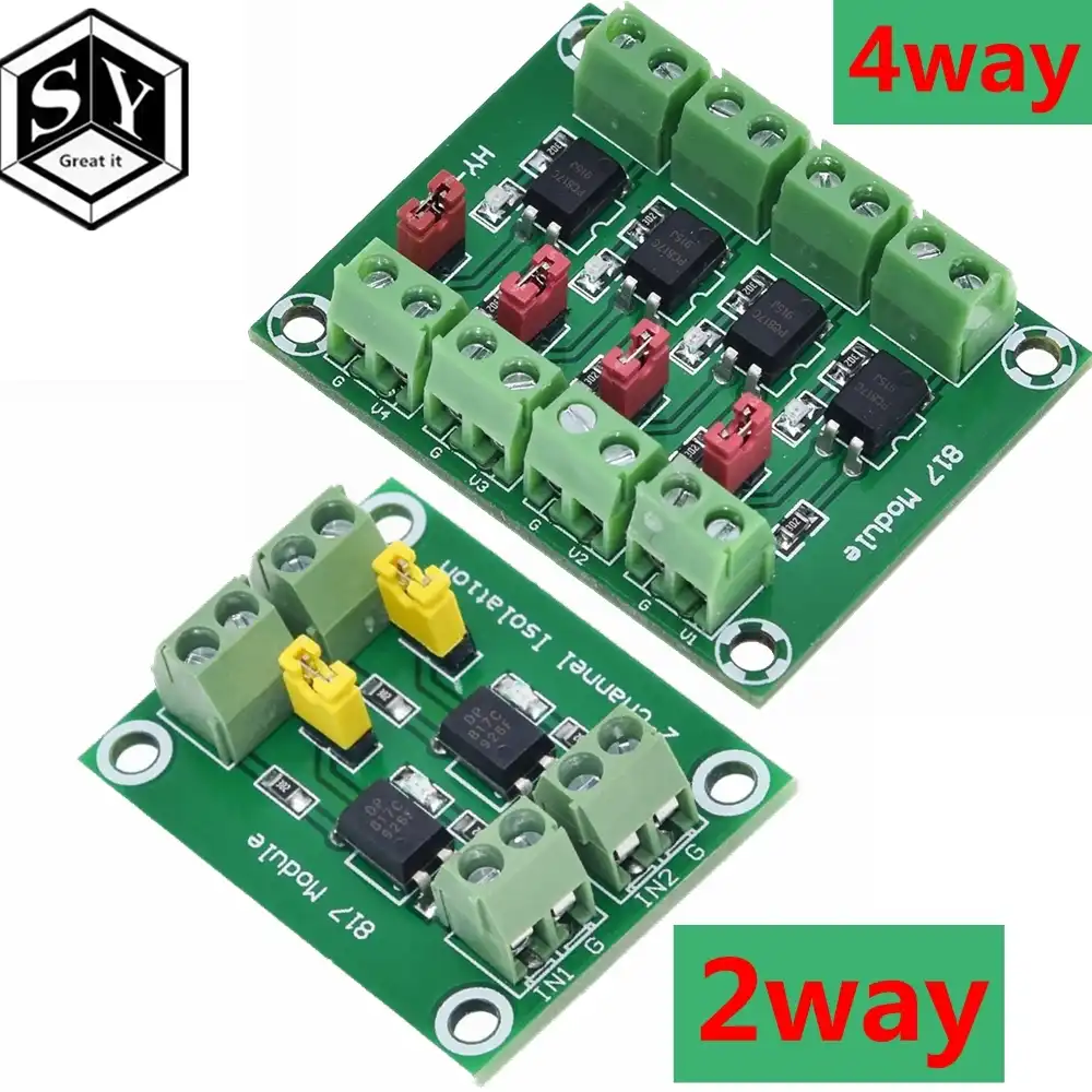 3.6-24V PC817 4 Channel Voltage Converter Optocoupler Isolation Driving Module