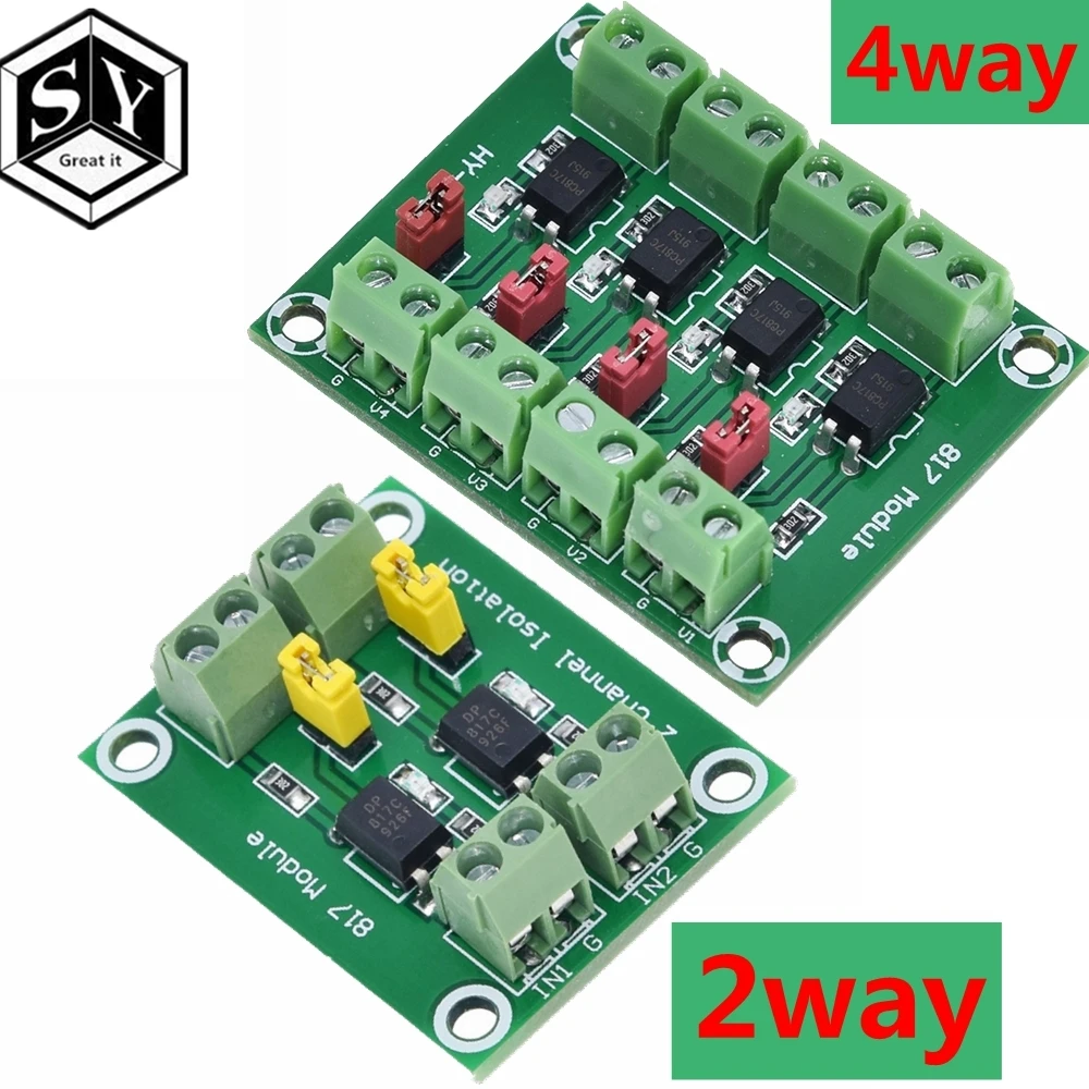 PC817 4-Channel Optocoupler Isolation Module Voltage Converter MoHFCA