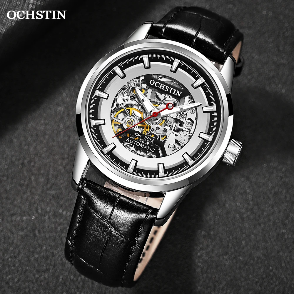 Men's Skeleton Automatic Mechanical Watches Tourbillon Male Luxury Brand Watch For Men Self Wind Waterproof Wirstwatch 62002C