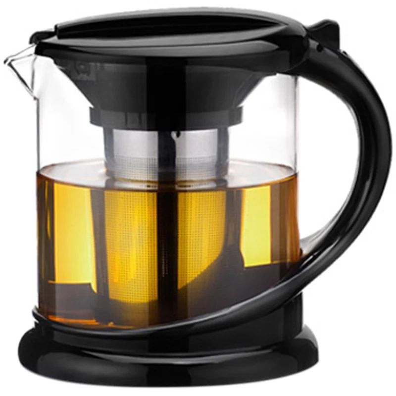 1800Ml Large Glass Tea Pot for Puer Tea Party Oolong with Stainless Steel Tea Infuser Kettle Heated Container Teapots