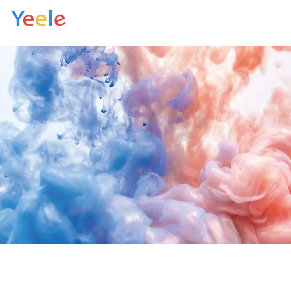Фоны для фотосъемки Yeele с розовым синим дымом персонализированные Семейные