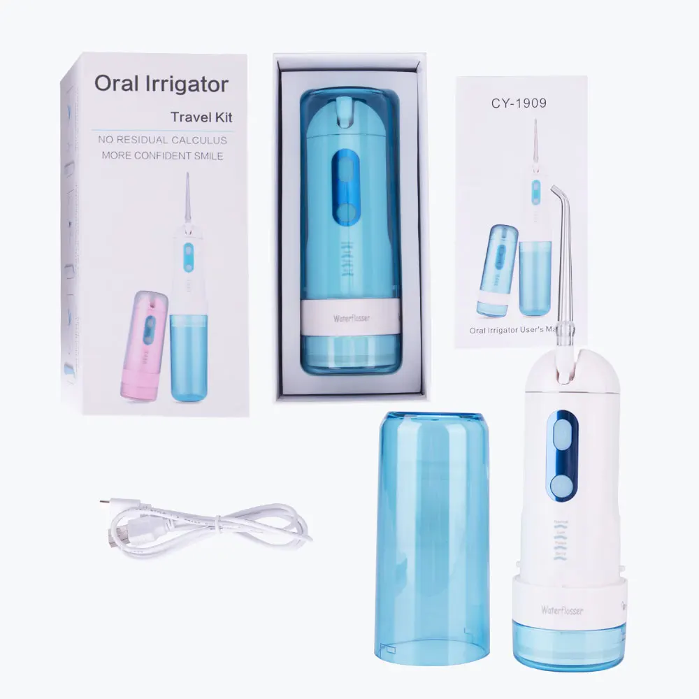 

Dental Water Waterproof IPX7 Oral Irrigator Water Jet Flosser Care Oral Health Hygiene Tool LED Indication Cleaning Teeth Kit