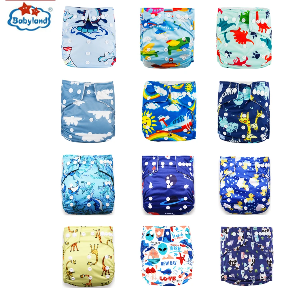 Cloth Diapers [Babyland] Eco-friendly Nappy 3-15kg Newborn Baby Adjustable Diaper Shells Reusable Washable Cloth Diaper For Baby Girl Boys