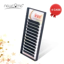 Новинка, 0,2 мм, 4 шт./лот, ресницы для наращивания, корейские накладные ресницы, натуральные длинные ресницы для макияжа