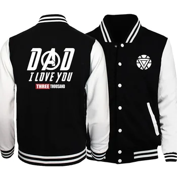 

The Avengers I Love You 3000 Movie Iron Man Men Jacket 2019 Autumn Slim Jacket Male Fashion Warm Fashion Men's Bomber Jackets