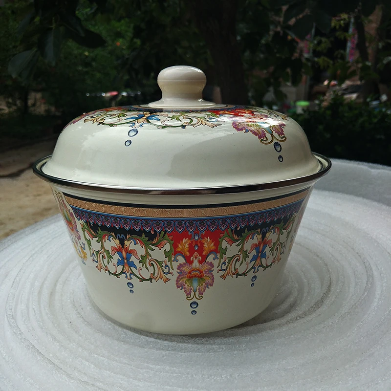 Enamel tableware basin for food wash vegetable soup