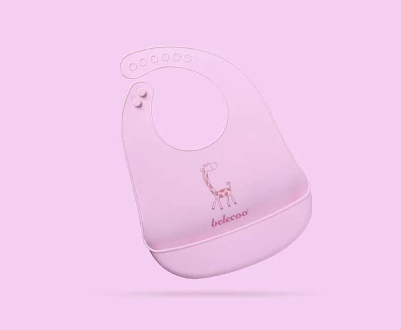 Belleco silicone bib baby three-dimensional waterproof food meal pocket baby bib eating pocket soft and tasteless easy to wash