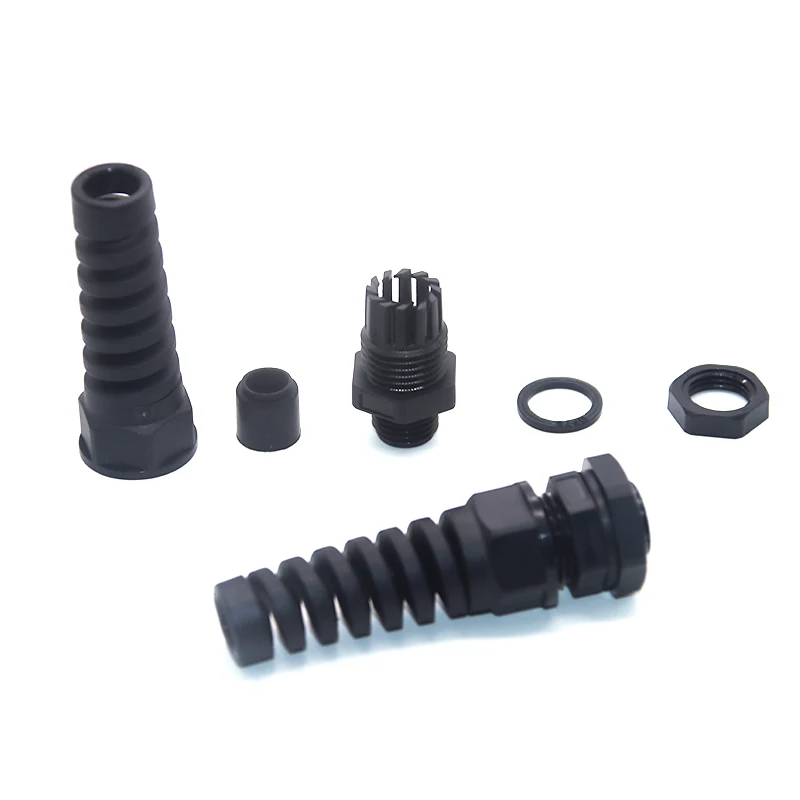 Waterproof Anti-bending Cable Gland M12 Plastic Joint M16 Nylon PA66 Torsion-proof Glands M20 M25 Seal Joint M18 Connector 5pcs For Cable Gland,Electrical Connector
