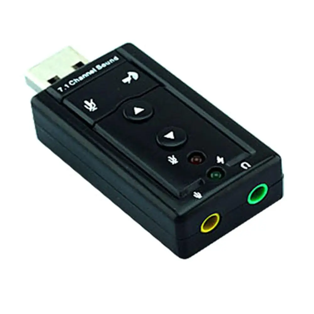 New Portable USB 2.0 External Sound Card Virtual 7.1 Channel Stereo Audio Adapter USB 2