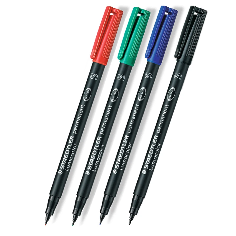 Permanent Marker Pen Marker Pens Permanent Marker Permanent Markers Paint Marker Pen Markers Pen Art Markers Paint Pen Art Marker Pen STAEDTLER 313s Permanent Marker Pen Waterproof Oil Paint Fine Tip Wallet Black Blue Green Red Draw for CD Graffiti Metal Glass