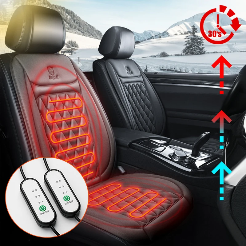 Winter Heated Seat Cushion Universal Car Covers 12/24V Warmer Heating Mat Auto Pads Warn Flannel Cover In Salon | Автомобили и