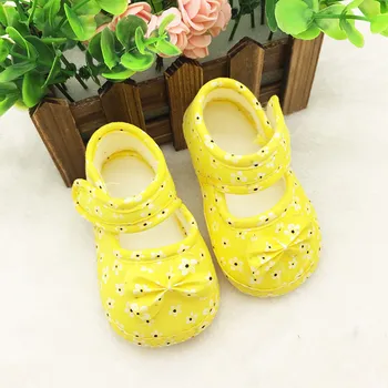 

2018 Kids Baby Bowknot Printing Newborn Cloth Shoes