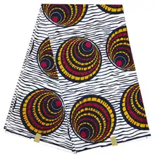 Анкара ткань воск африканская ткань хлопок Высокое качество Африканский Воск принты ткань мягкий воск Ткань 6 ярдов для платья 018