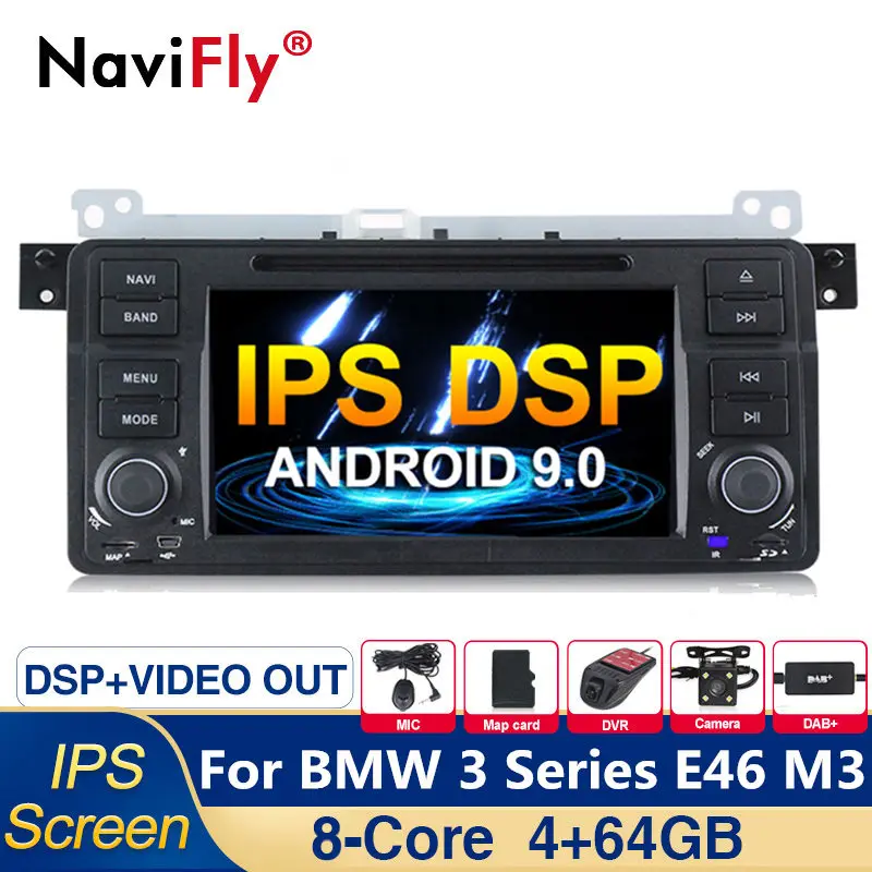 Ips DSP 8 Core Android 9 0 автомобильный dvd радио мультимедиа плеер для BMW E46 M3 318/320/325/330/335 Rover 75