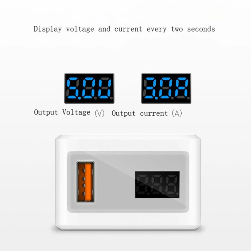 QC3.0 USB быстрое зарядное устройство адаптер Напряжение Ток дисплей для смартфонов планшетных ПК