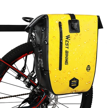 

25L Large Capacity Bike Bag Watertight Travel Cycling Luggage Basket Bike Rear Rack Tail Seat Trunk Bags Bicycle Bags Panniers