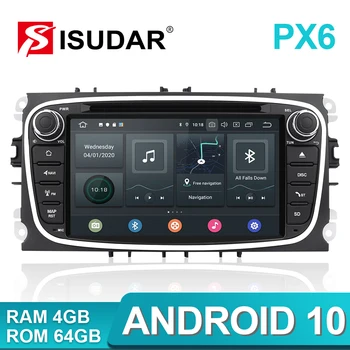

Isudar PX6 2 Din Android 10 Car Radio For FORD/Focus/S-MAX/Mondeo/C-MAX/Galaxy Car Multimedia Player Video GPS USB DVR Camera FM