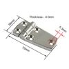 2PCS 316 Stainless Steel Boat Short Side Hinge With 5 Holes 57mm 70mm Heavy Duty Marine Short Side Hinges 3
