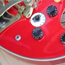 Высокое качество Новое поступление гитара с бигсби тремоло красный полый корпус электрогитара F полый корпус Джаз гитара 0135