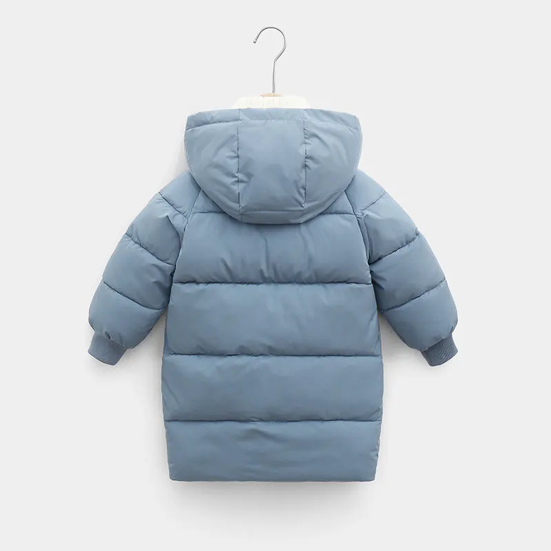 grosso longo com capuz snowsuit para meninas