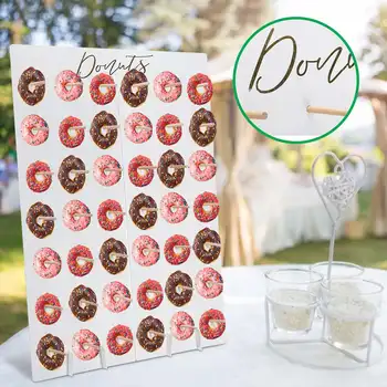 

Donut Wall Holds Doughnut Birthday Party Supplies Rustic Wedding Decoration Wooden Wedding Table Decor Baby Shower Doughnut Bar