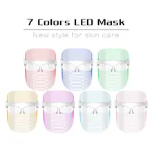 Led Licht Schoonheid Gezicht Masker Instrument 7 Kleuren Facial Spa Photon Therapie Behandeling Voor Anti Rimpel Acne Huidverjonging