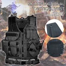 

New Tactical Vest Durable Adjustable Multi-pocket Military Combat Training Vest for Outdoor Adventure Hunting Survival Equipment