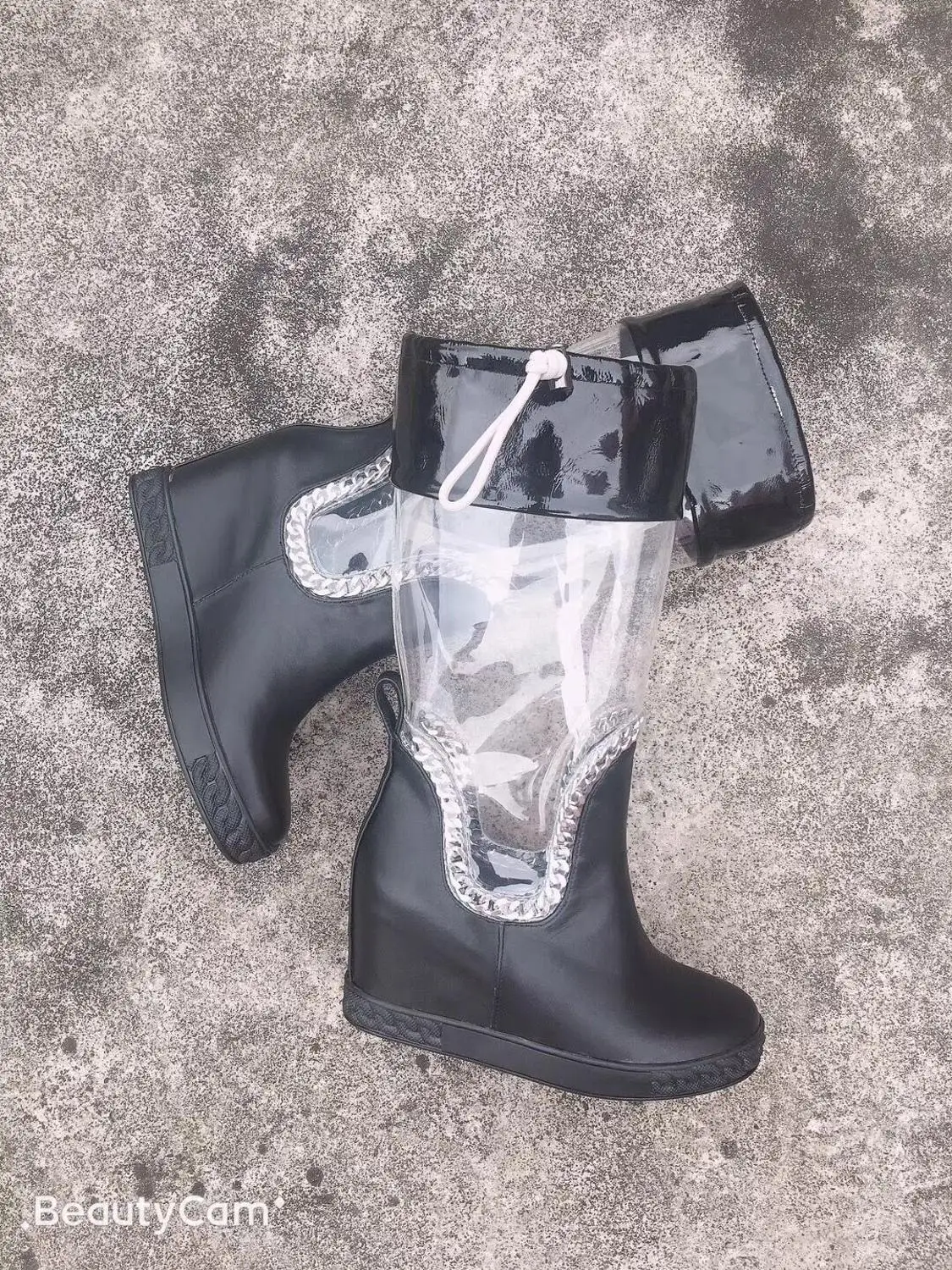 Шикарные женские сапоги до колена; Модные женские высокие сапоги на платформе с украшением в виде цепочки; пикантные летние женские сапоги ... Шикарные женские сапоги до колена; Модные женские высокие сапоги на платформе с украшением в виде цепочки; пикантные летние женские сапоги ...