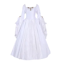 Платье в тюдоровском стиле Анны тысячи дней, карнавальный костюм в стиле «Ренессанс», французское платье Анны Болейн, белое свадебное платье