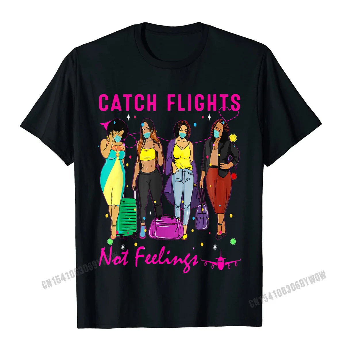 O Neck Summer Pure Cotton Men's Tshirts Normal Short Sleeve Tops Tees 2021 New Casual Tee-Shirts Drop Shipping Catch Flights Not Feelings Summer T-Shirt__938 black