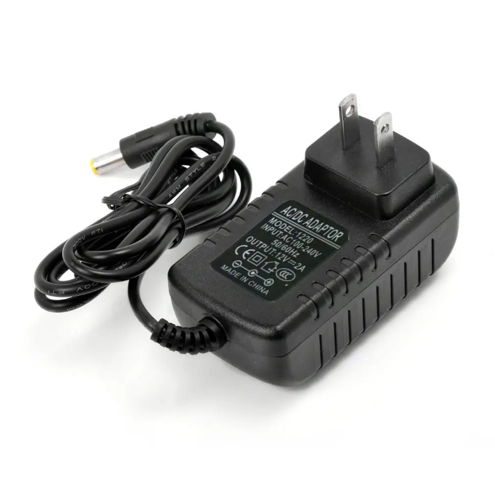 

Portable 12V 2A Power Adapter Supply AC To DC Plug Power Supply Wall Plug With Extra Long Power Cord For Surveillance Camera